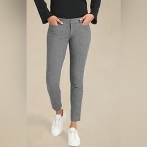 BANANA REPUBLIC Sloan Pant Heather Charcoal Gray | Straight Leg Tapered Stretch